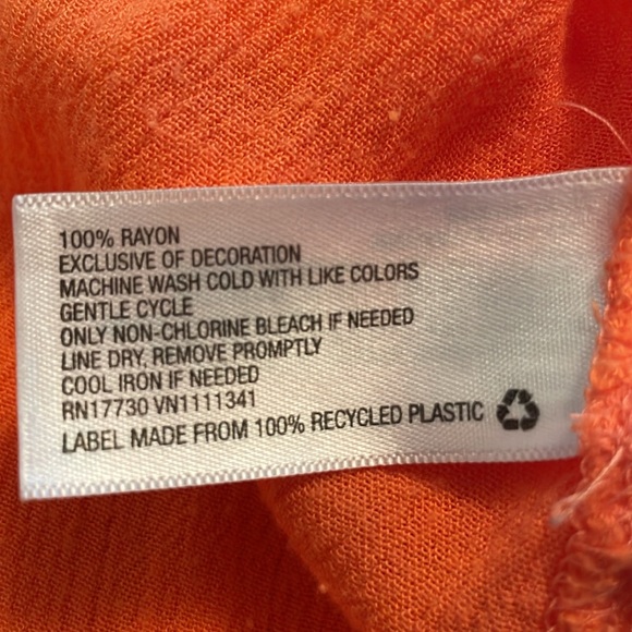 Lilly Pulitzer for Target Orange Camelia Gauze Tunic Top Swim Coverup Size L - Picture 9 of 9